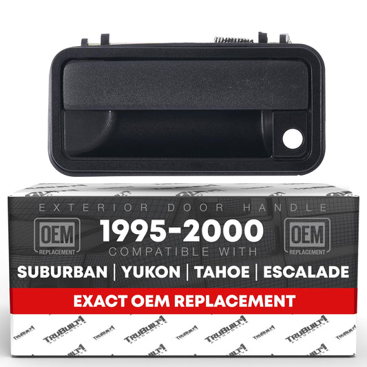 Chevy GMC Front Driver Door Handle - Exterior - Black - Upgraded Metal - 1988-2000 - Metal Lever Left Handle