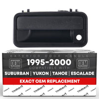 1988-2000 Chevrolet GMC C1500 K1500 C2500 K2500 K3500 92-94 Blazer 95-99 Tahoe 00 GMC Yukon Exterior Front Driver Door Handle Upgraded Metal - Black - Metal Lever Left Handle