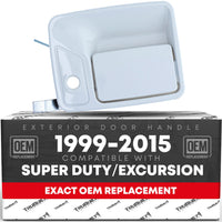 1999-2016 Ford F-250 F-350 F-450 F-550 Super Duty Exterior Front Driver Door Handle Oxford White - Front Driver Door Handle