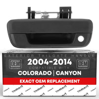 Chevrolet Colorado GMC Canyon Tailgate Handle - Textured Black - Plastic with Keyhole - Plastic Tailgate Handle