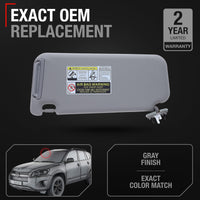 Toyota RAV4 Sun Visor - Right Passenger Side - Gray with Mirror - Gray,Passenger