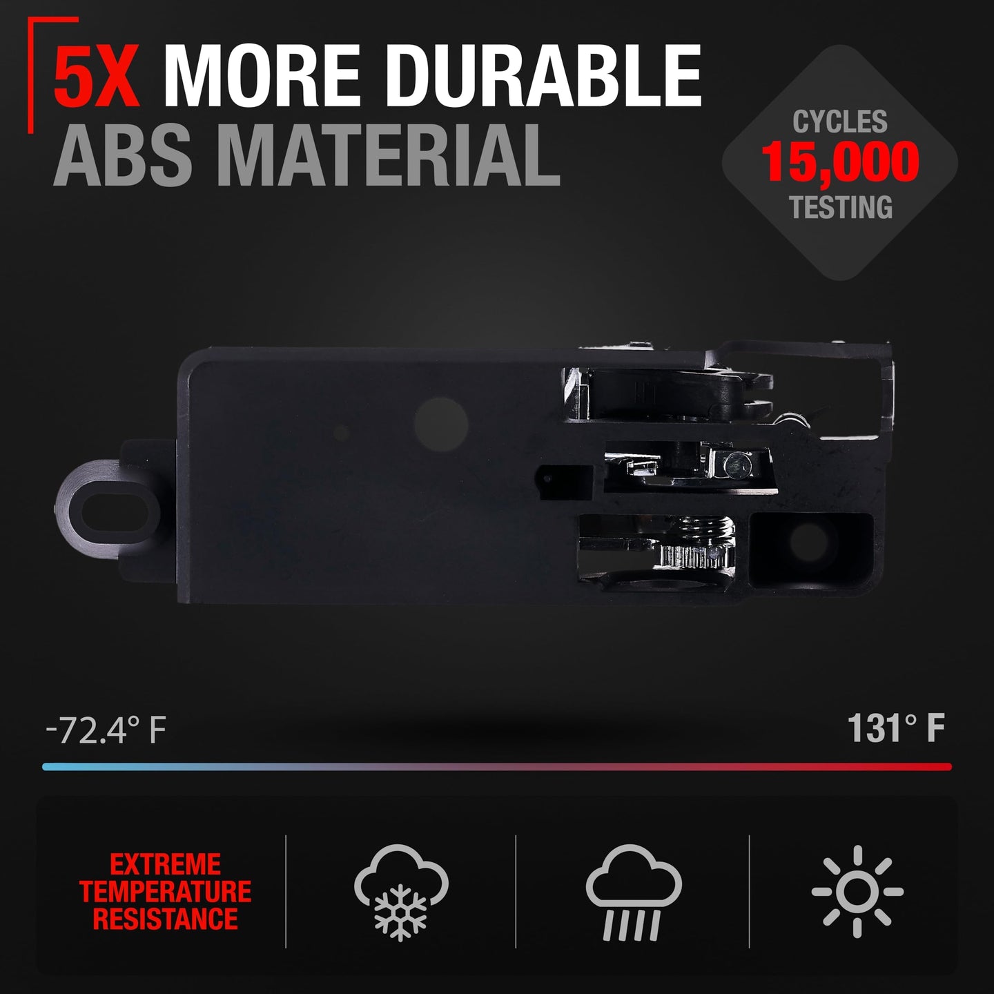 2006-2012 Ford Fusion Mercury Milan Lincoln MKZ Interior Rear Driver Door Handle Replacement - All Chrome Plastic - Rear Driver Handle