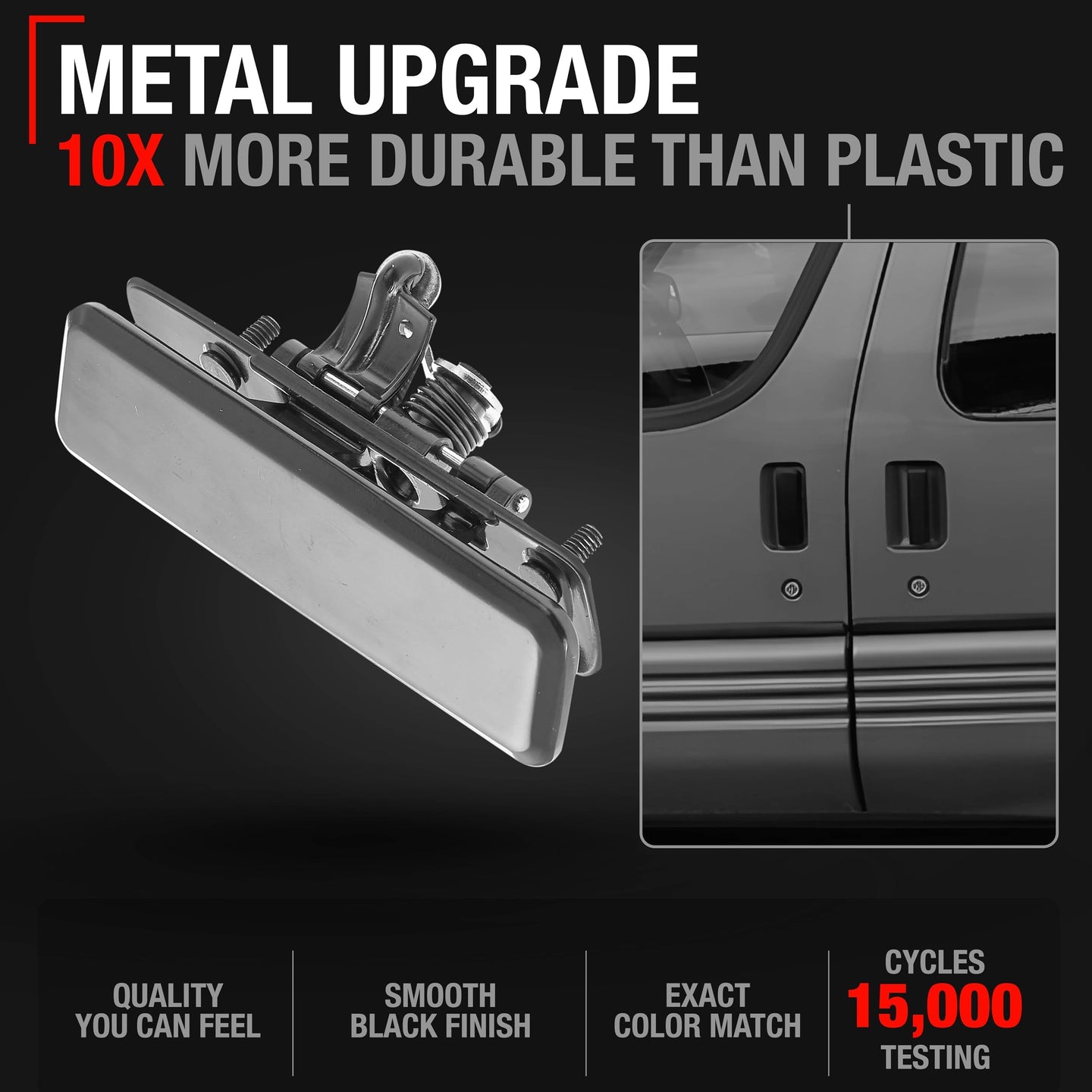 1985-1992 Chevrolet Astro GMC Safari 1990-1996 Pontiac Trans Sport Oldsmobile Silhouette Lumina APV Exterior Front Driver Door Handle - Metal - Driver Front Handle