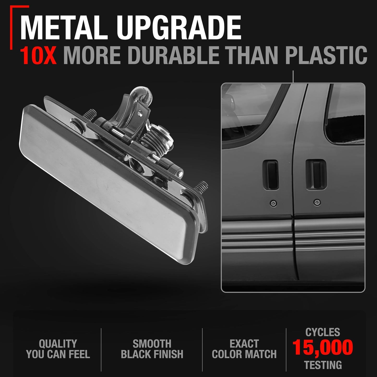 1985-1992 Chevrolet Astro GMC Safari 1990-1996 Pontiac Trans Sport Oldsmobile Silhouette Lumina APV Exterior Front Driver Door Handle - Metal - Driver Front Handle