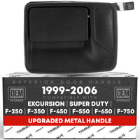 Ford Super Duty F-Series Rear Driver Door Handle - Upgraded Metal - Textured Black - Rear Driver Door