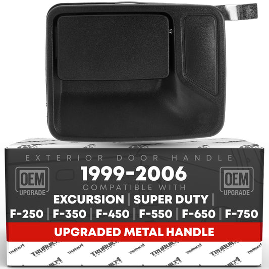 Ford Super Duty F-Series Rear Driver Door Handle - Upgraded Metal - Textured Black - Rear Driver Door