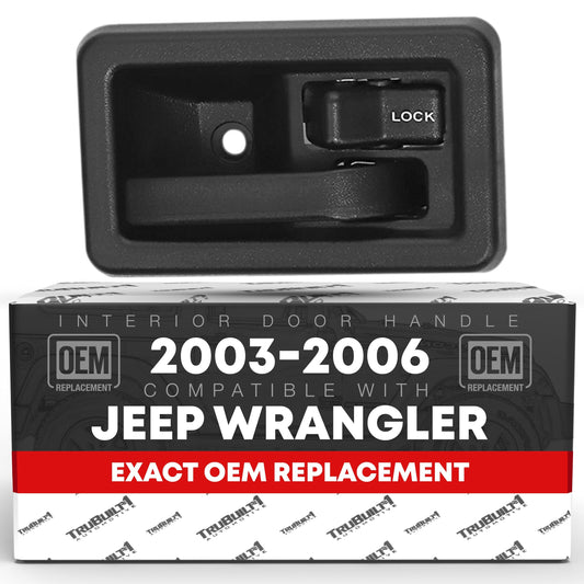 Jeep Wrangler Interior Front Passenger Door Handle - Textured Black, Plastic - Passenger Door Handle