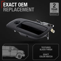 Chevrolet Express GMC Savana Rear Passenger Sliding Door Handle - Textured Black with Keyhole - Right Side Sliding Door Handle