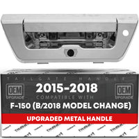 T1A Tailgate Handle Latch Replacement, Upgraded Metal - Compatible with 2015-2018 Ford F-150 (Before Model Change) - All Chrome w/Keyhole, Camera Hole - OEM FL3Z-9943400-BA-ACHMT, 97692