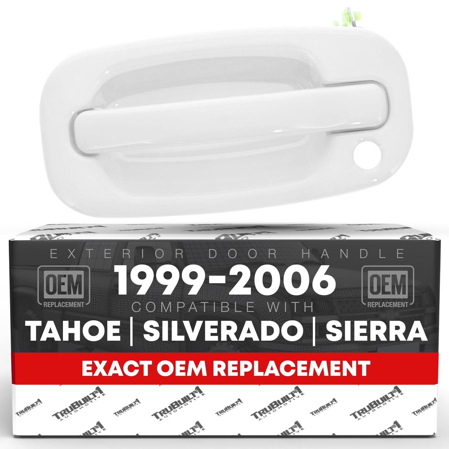 1999-2006 Chevrolet Silverado Suburban Tahoe GMC Sierra Yukon Exterior Front Driver Door Handle - Olympic White - Front Driver Door Handle