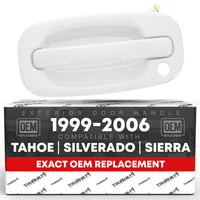 1999-2006 Chevrolet Silverado Suburban Tahoe GMC Sierra Yukon Exterior Front Driver Door Handle - Olympic White - Front Driver Door Handle
