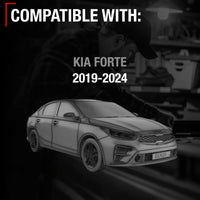 2019-2024 Kia Forte Passenger Side Mirror Replacement Powered Manual Fold Convex Glass Smooth Black - Passenger Side Mirror