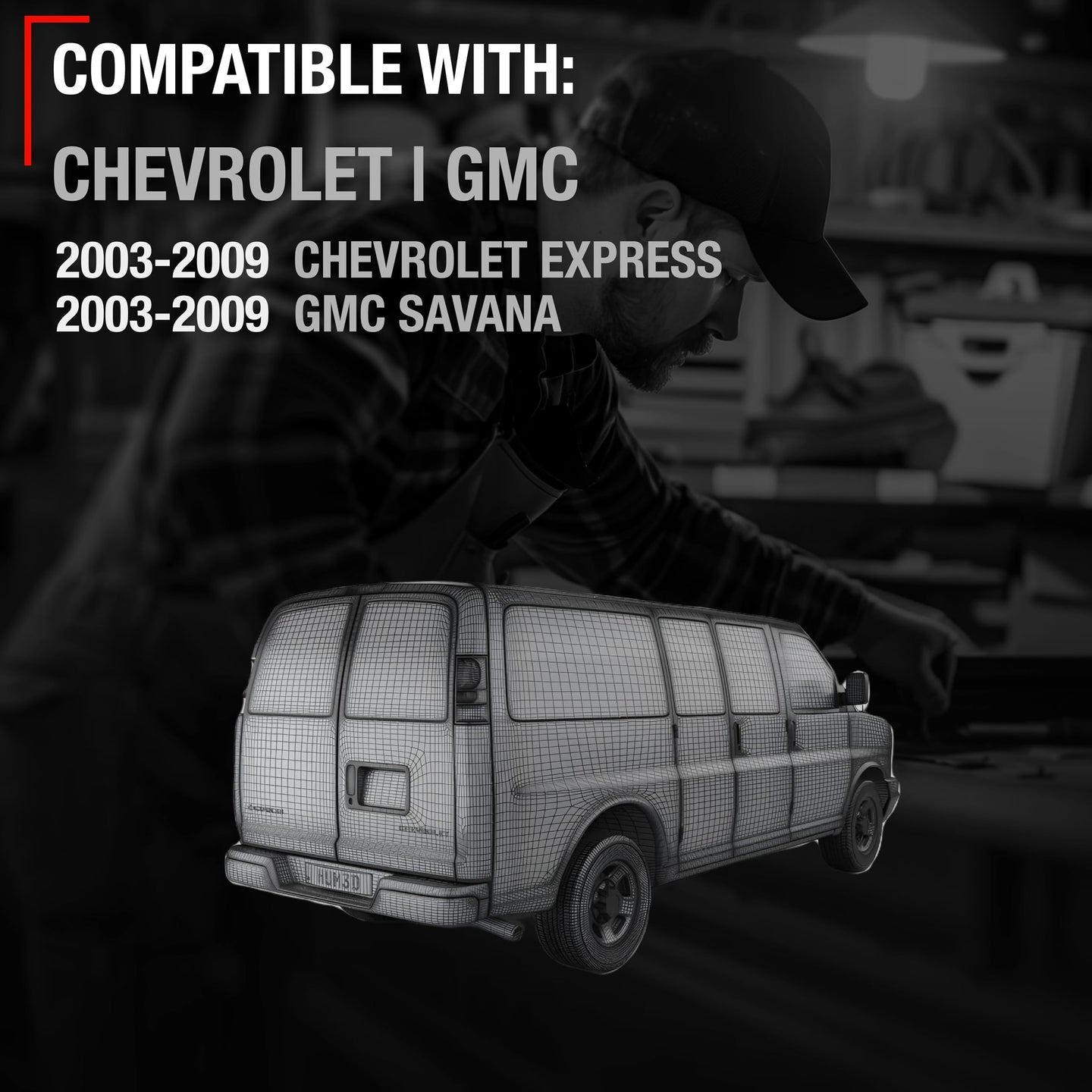 Chevrolet Express GMC Savana Exterior Passenger Sliding Door Handle - Textured Black - Right Side Sliding Door Handle