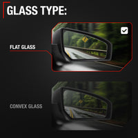 Driver Side Heated Side View Mirror with Integrated Turn Signal - Compatible with 2020-2024 Toyota Corolla - Power Heated, Turn Signal, Manual Folding - Paintable Textured Black - OEM 8794012G00 - Driver Side Mirror
