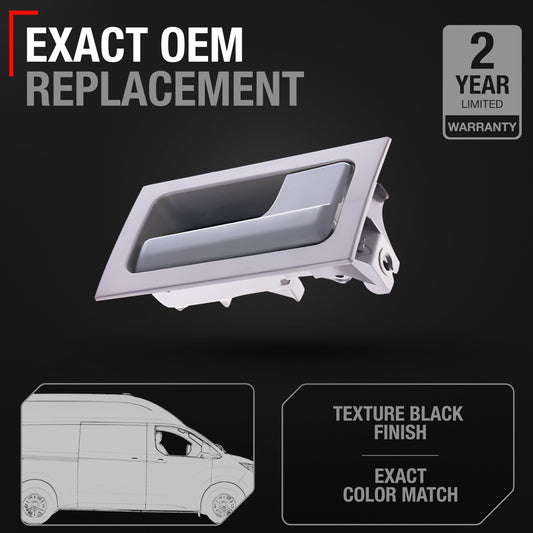 2015-2023 Ford Transit Interior Door Handle Hinged Door Right Passenger Side - Textured Black Plastic