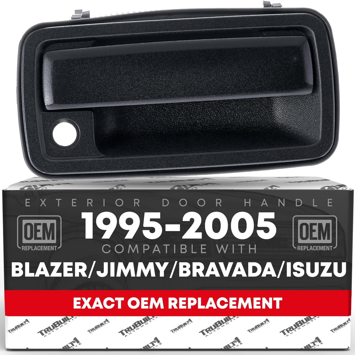 1998-2004 Chevrolet Blazer S10 GMC Jimmy Sonoma Envoy Isuzu Hombre Oldsmobile Bravada Exterior Front Passenger Door Handle - Textured Black - Front Passenger Door Handle