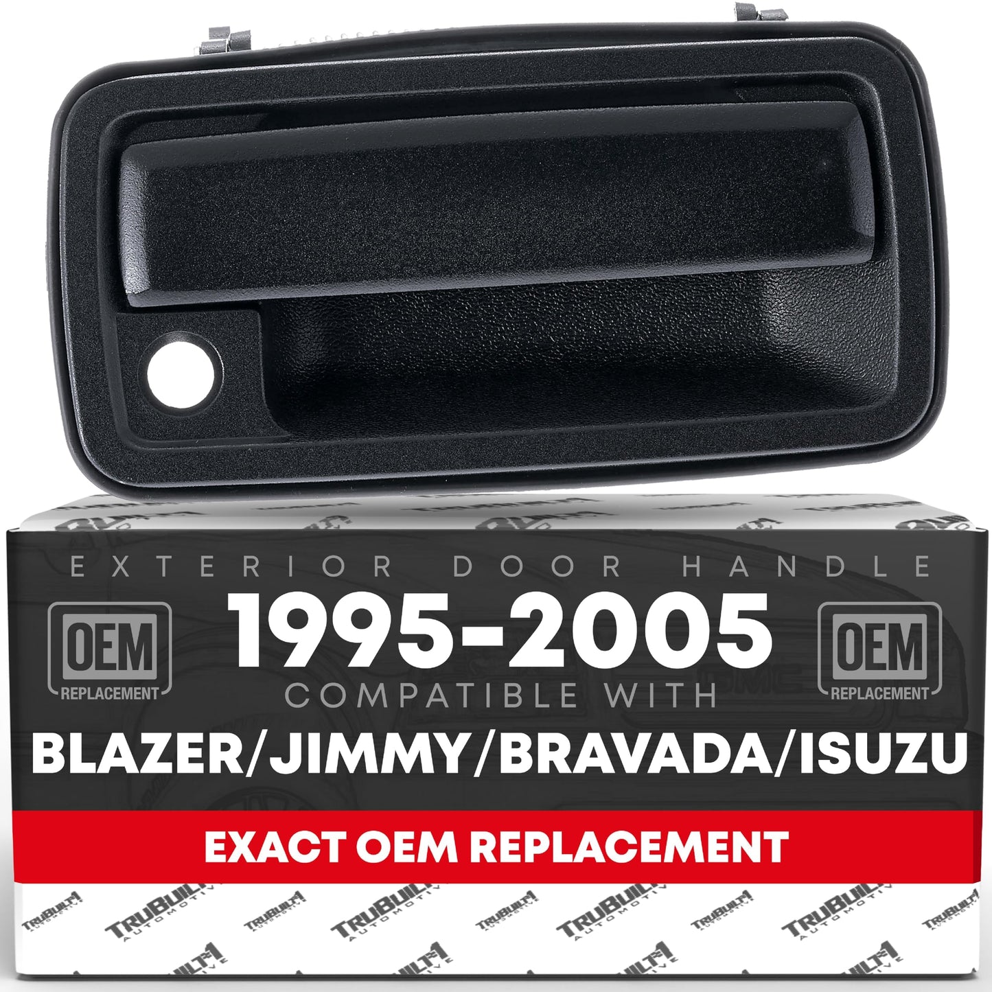 1998-2004 Chevrolet Blazer S10 GMC Jimmy Sonoma Envoy Isuzu Hombre Oldsmobile Bravada Exterior Front Passenger Door Handle - Textured Black - Front Passenger Door Handle