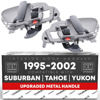 1988-1999 Chevrolet C1500 K1500 GMC C1500 K1500 Interior Front Driver and Passenger Door Handle Upgraded Metal - Textured Gray - Driver & Passenger Sides