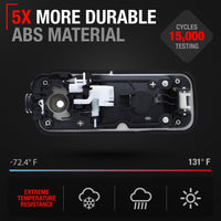 T1A Exterior Front Driver Door Handle Replacement - Compatible with 2015-2022 Ford F-150 - Oxford White, with Keypad Hole - Plastic - OEM FL3Z1522405HAPTMYZ - Front Driver Door Handle