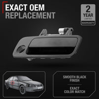 Toyota Camry Exterior Front Passenger Door Handle - Smooth Black - Plastic - Front Passenger Door Handle