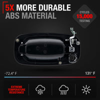 1999-2006 Chevrolet Silverado Suburban Tahoe Avalanche GMC Sierra Yukon Cadillac Escalade Exterior Front Passenger Door Handle - Chrome, Black - Front Right Door Handle