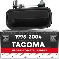 Exterior Rear Driver Door Handle Replacement - Compatible with 2001-2004 Toyota Tacoma - Textured Black, Plastic - OEM 6924035080, 80855 - Rear Driver Handle (Metal)