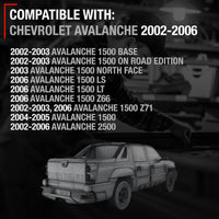 2002-2006 Chevrolet Avalanche 1500 2500 Cadillac Escalade EXT Tailgate Handle Assembly - Textured Black Liftgate Latch Handle - Black Handle