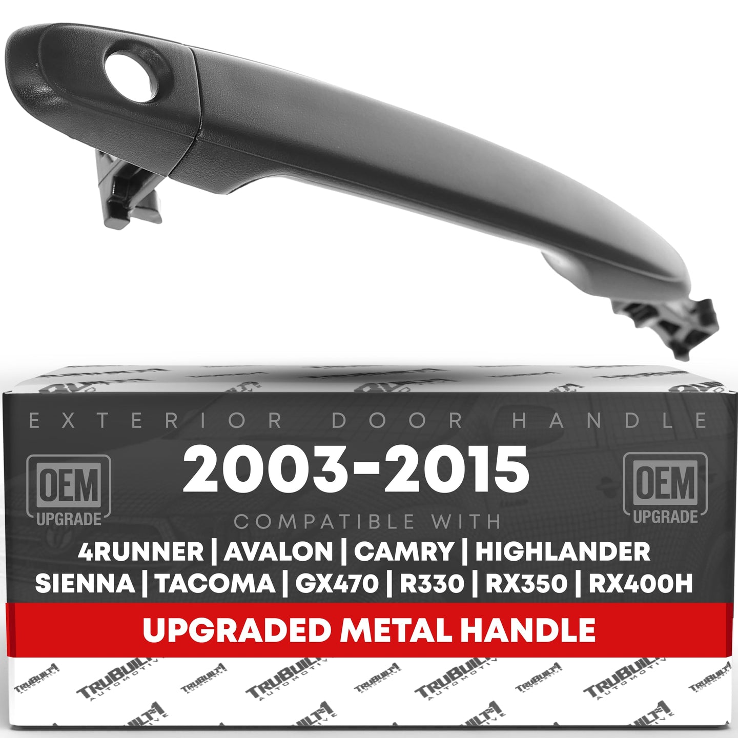 2005-2015 Toyota Tacoma Exterior Front Driver or Passenger Door Handle, Textured Black - Front Driver or Passenger Handle