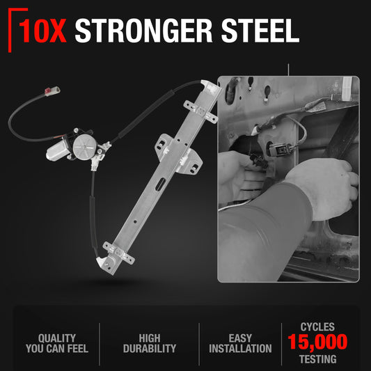 2003-2011 Honda Element 2003-2008 Honda Pilot Power Window Regulator with Motor Assembly Rear Driver Side Upgraded Metal