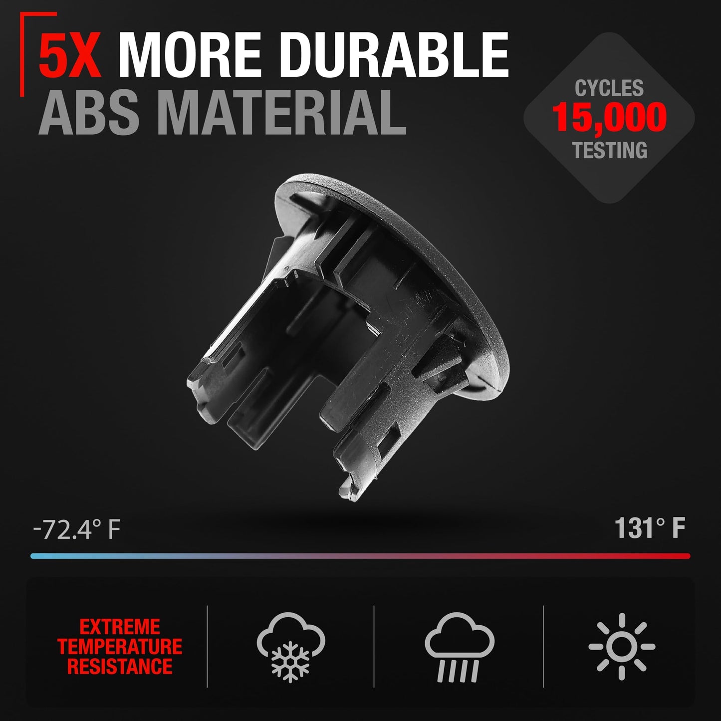 T1A Parking Sensors Housing Bezel, Interior Rear Driver Side - Compatible with 2020-2022 Ford F-250 F-350 Super Duty Crew Cab/Extended Cab - Rear Bumper Parking Aid Sensor Bezel - OEM LC3Z15K861AC