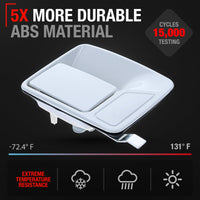 1999-2015 Ford Excursion Super Duty F-250 F-350 F-450 F-550 Exterior Front/Rear Passenger Door Handle - Oxford White No Keyhole - Front & Rear Passenger Door Handle