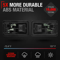 2003-2006 Jeep Wrangler Interior Front Driver and Passenger Door Handle Set - Textured Black Plastic - Driver + Passenger Door Handle