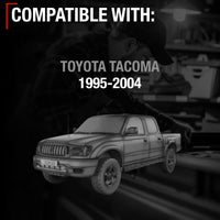 1995-2004 Toyota Tacoma Exterior Front Driver Door Handle Replacement, Upgraded Metal & Plastic Housing - Chrome Handle, Black Housing with Keyhole - Front Driver Side Handle