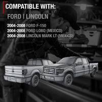 2004-2008 Ford F-150 Lobo Lincoln Mark LT Exterior Rear Driver Door Handle, Upgraded Metal - Textured Black - Rear Driver Side Handle