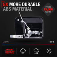 1999-2015 Ford Super Duty Rear Driver Door Handle Replacement - Crew Cab Configuration - Textured Black - Rear Driver Door