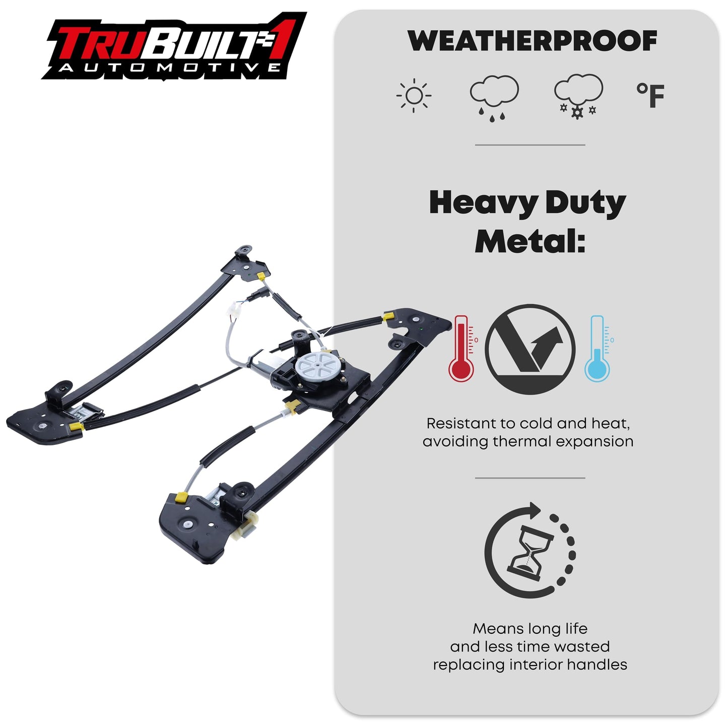 2004-2008 Ford F-150 Ford Lobo Lincoln Mark LT Power Window Regulator with Motor Assembly Front Driver Side - Regular and Crew Cab Models