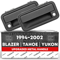 Chevy GMC Exterior Door Handle Set - Front Driver & Passenger - Upgraded Metal - Textured Black - 1995-2000 - All-Metal Right + Left Handle