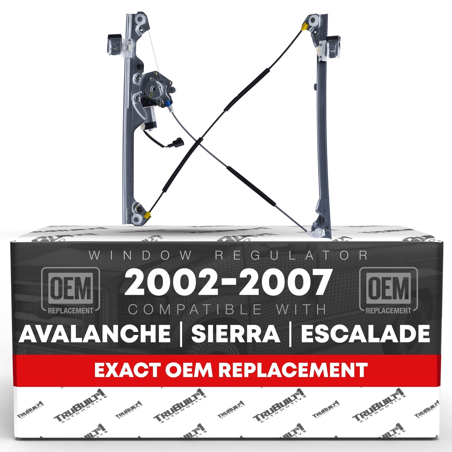 2000-2007 Chevrolet Avalanche Silverado Suburban GMC Sierra Yukon Cadillac Escalade T1A Power Window Regulator with Motor Front Passenger Side Upgraded Metal - Front Passenger Side Window