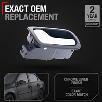 2005-2010 Chevrolet Cobalt 2007-2010 Pontiac G5 Interior Front Driver Door Handle Chrome Handle Black Housing - Front Driver Side Handle