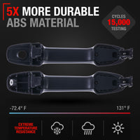 Toyota Yaris Prius C Camry C-HR Subaru BRZ FR-S Exterior Door Handle Set - Front Driver & Passenger - Primed Black - Front Driver & Passenger Door Handle