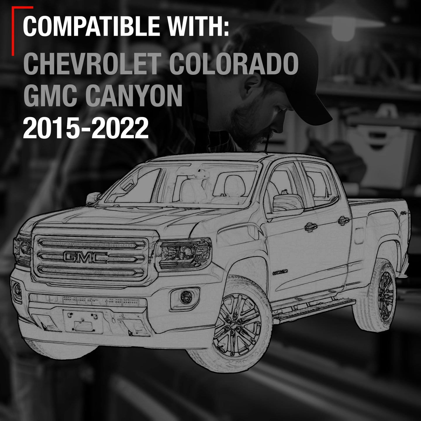 Chevrolet Colorado GMC Canyon Tailgate Handle - Upgraded Metal - Chrome with Camera Hole - Chrome Metal Tailgate