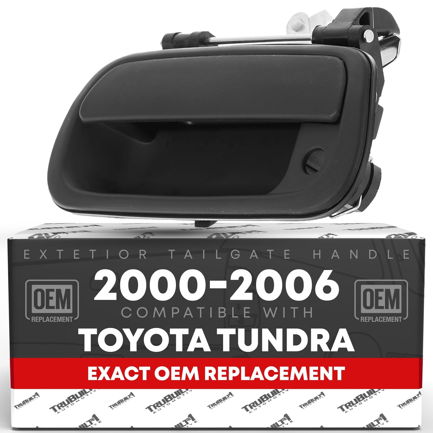 2000-2006 Toyota Tundra Tailgate Handle Assembly Replacement with Keyhole - Tailgate Latch Textured Black - Black Texture