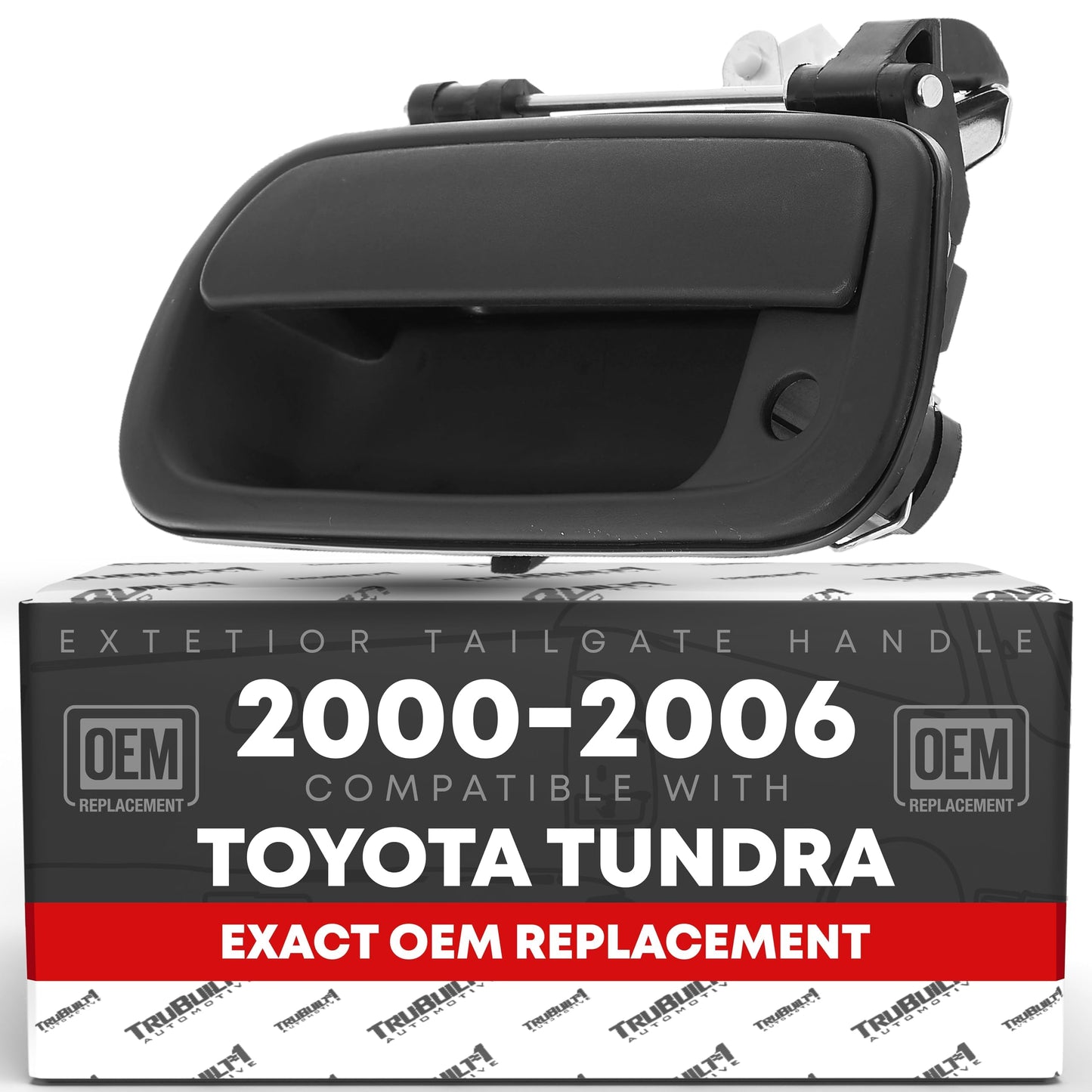 2000-2006 Toyota Tundra Tailgate Handle Assembly Replacement with Keyhole - Tailgate Latch Textured Black - Black Texture