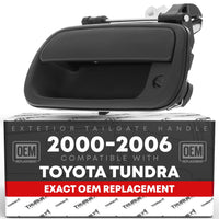 2000-2006 Toyota Tundra Tailgate Handle Assembly Replacement with Keyhole - Tailgate Latch Textured Black - Black Texture