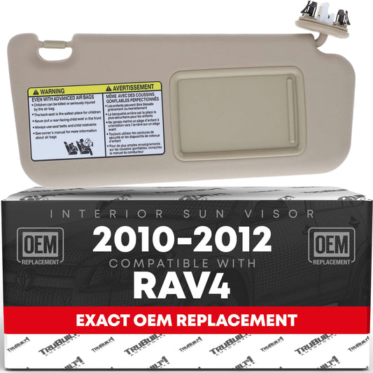 Toyota RAV4 Sun Visor - Right Passenger Side - Beige with Mirror - Beige,Passenger
