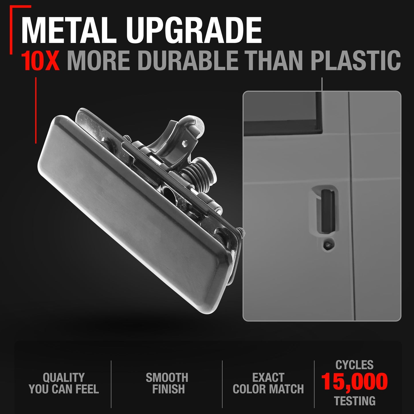 1992-2005 Chevrolet Astro GMC Safari Exterior Front Driver Door Handle - Smooth Metal - Driver Front Handle