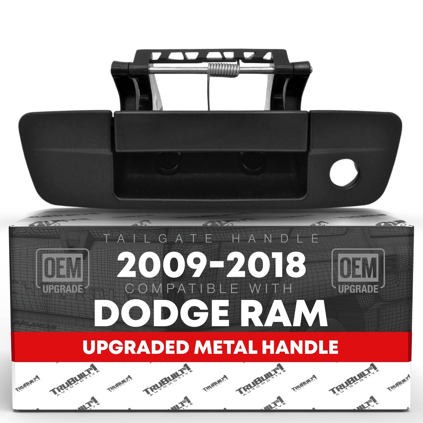 2009-2012 Dodge Ram 1500 2500 3500 Tailgate Handle Assembly Upgraded Metal with Keyhole