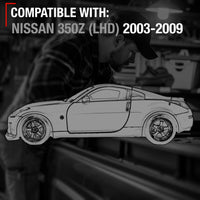 2003-2009 Nissan 350Z Exterior Front Driver Door Handle Replacement - Primed Black with Keyhole - Driver Side Handle - Black