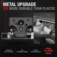 2007-2014 Chevrolet Avalanche Silverado 1500 2500 HD 3500 HD GMC Sierra 1500 2500 3500 Hummer Tailgate Handle - Upgraded Metal Chrome - Chrome Tailgate Handle