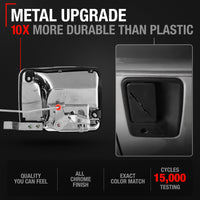 1999-2016 Ford F-250 F-350 F-450 F-550 F-650 Excursion Exterior Front or Rear Passenger Door Handle Replacement, Upgraded Metal - All Chrome - Front or Rear Passenger Side Handle